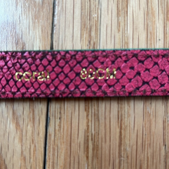 Leibeskind Berlin Pink/Green Snakeskin Leather Belt - Picture 4 of 5